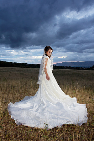 Bride and Storm Clouds